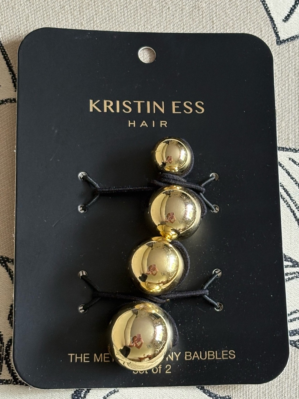 Kristin Ess Gold Ball Hair Baubles - Set of 2